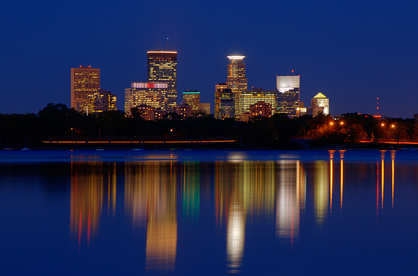 Minneapolis at Night by Chris Coward Minneapolis at Night by Chris Coward